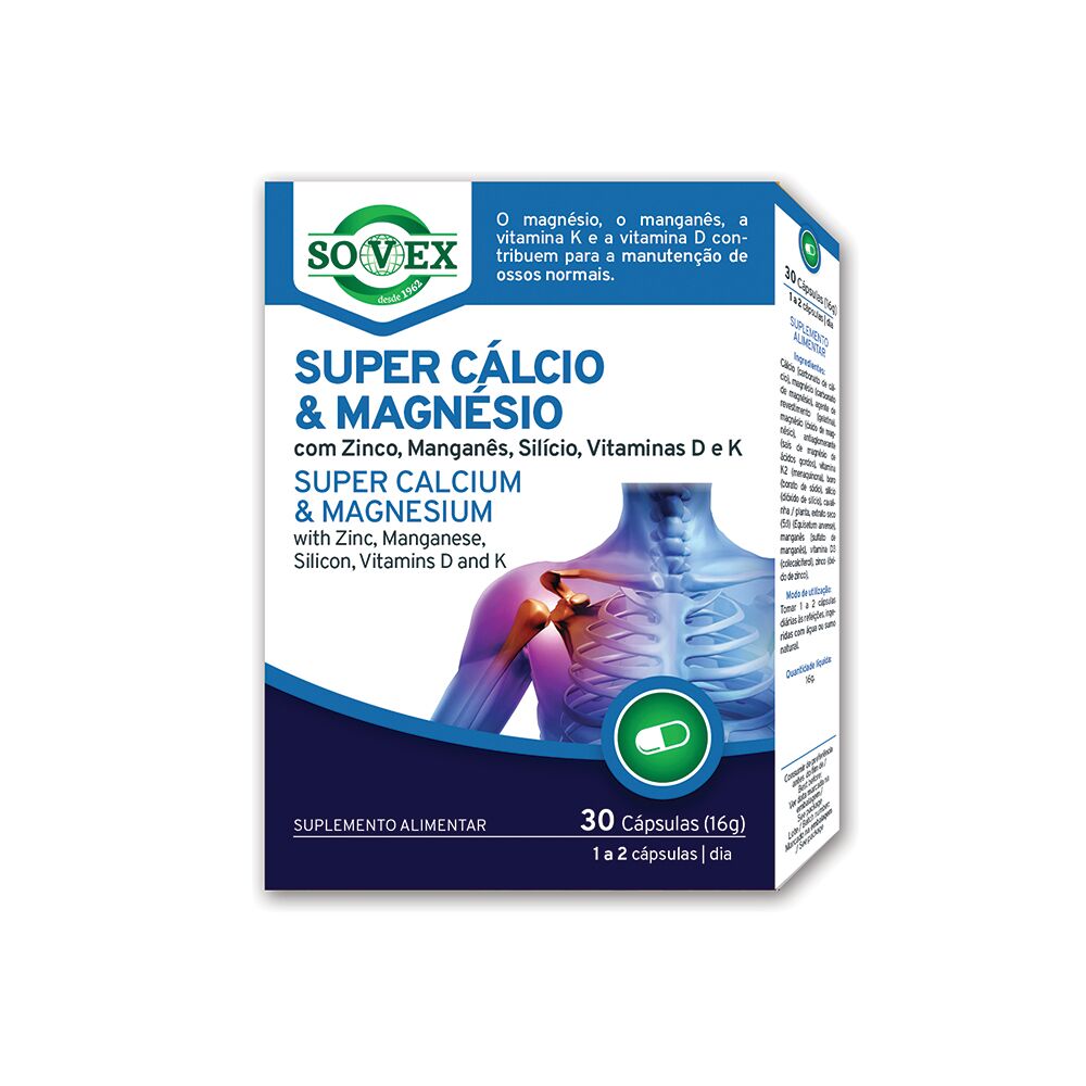 Super Cálcio & Magnésio, 30 Cáps.