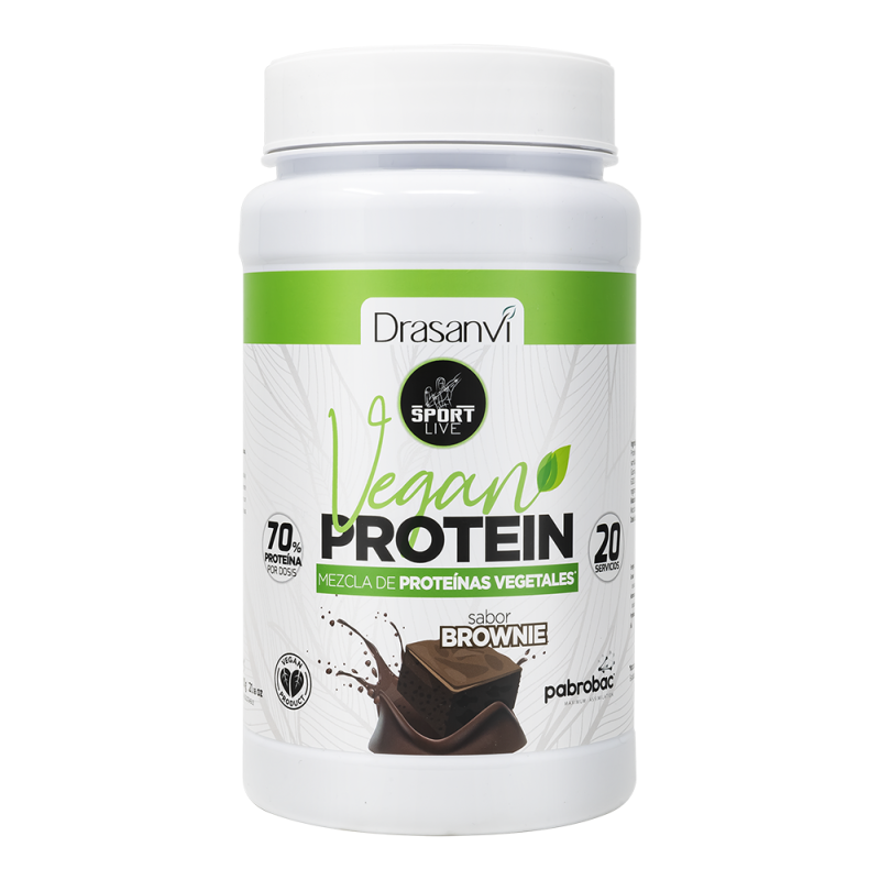 Proteina Vegetal sabor brownie – 600 gr – Drasanvi