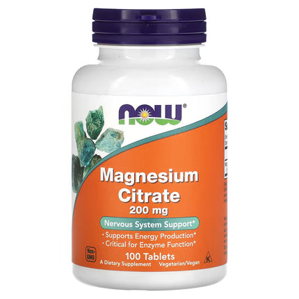 Citrato de Magnesio 200mg NOW