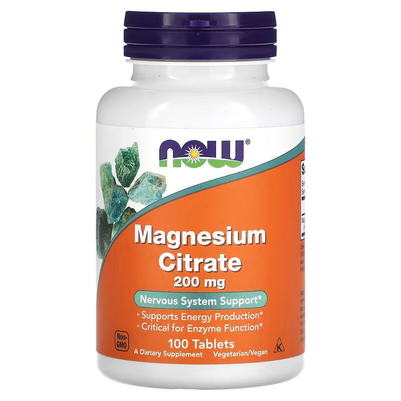 Citrato de Magnésio 200mg NOW