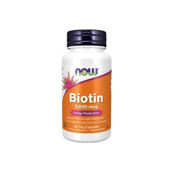 Biotina 5,000mcg - 60 veg caps. - Now Foods