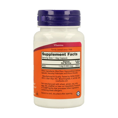 Biotina 1000 mcg Veg Cápsulas