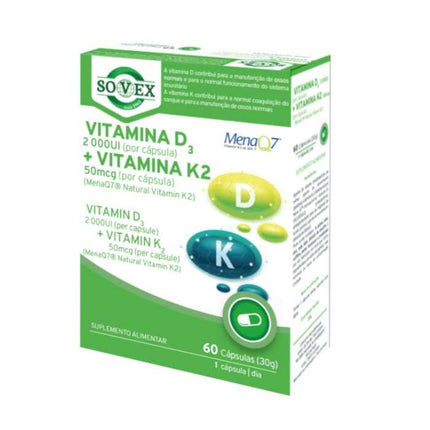 Vitamina D3+K2, 60 cáps.