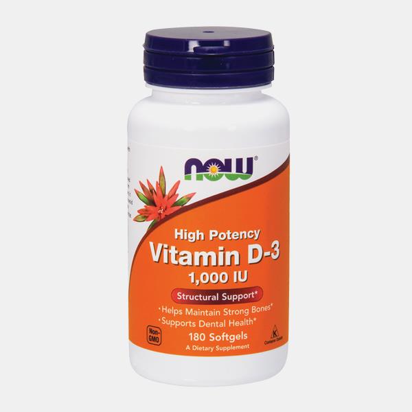 Vitamina D3, 1000 IU NOW