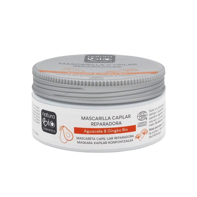Máscara Capilar Reparadora Abacate & Ginkgo BIO (200ml) - NaturaBio Cosmetics