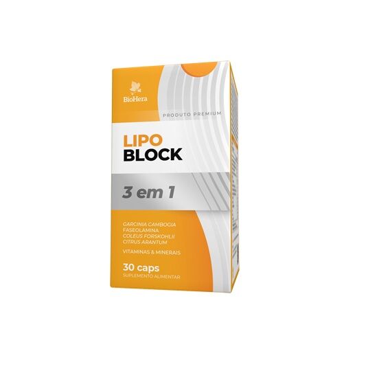 Lipo Block 3 em 1, 30 Cáps.