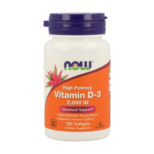 Vitamina D3, 2000 IU NOW