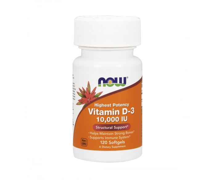 Vitamina D3, 10.000 IU NOW